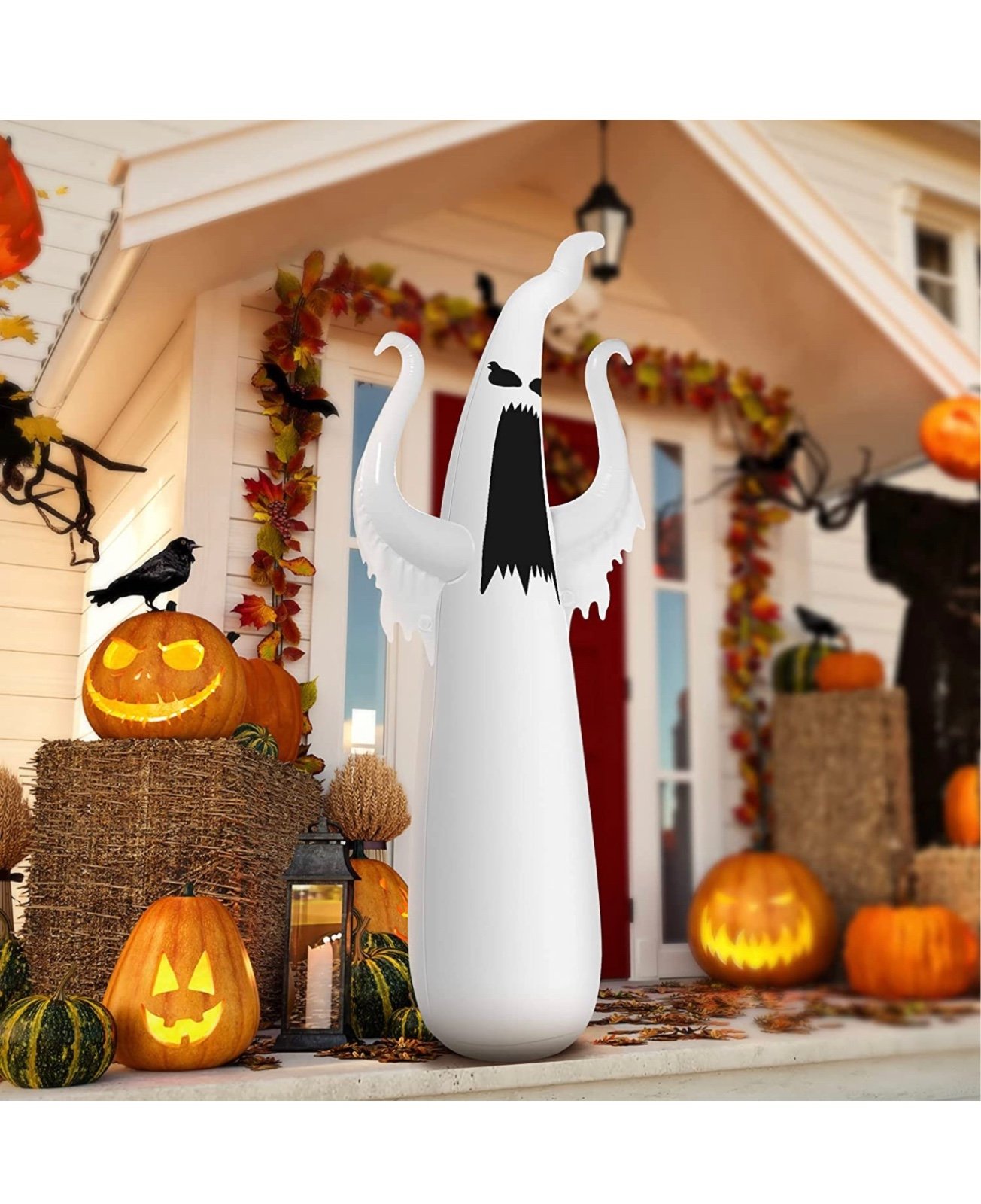 NEW 7.22ft Halloween Inflatable Ghost No Electric Needed