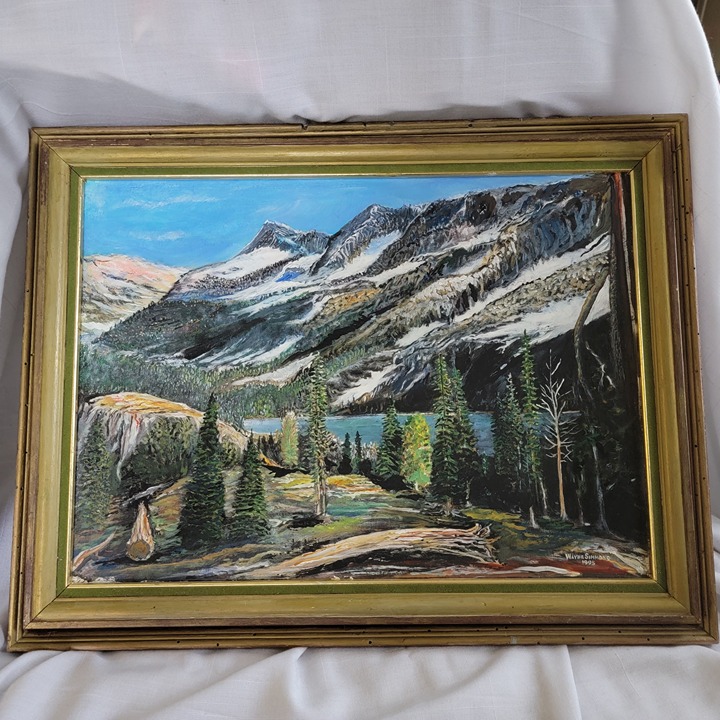 Garrison Valley by Wayne E Simmons March 9 1995 Acrylic canvas framed painting