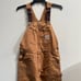 Carhartt Men's Brown Duck Bill Overalls Workwear Double Knee 36x34 RN 14806