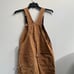 Carhartt Men's Brown Duck Bill Overalls Workwear Double Knee 36x34 RN 14806