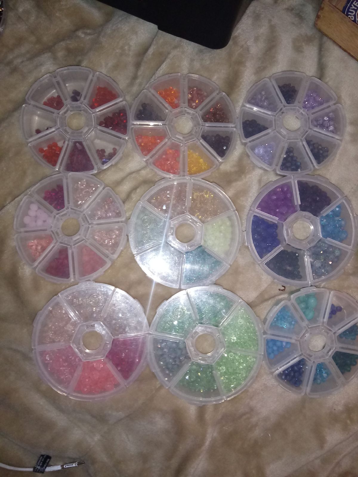 Crystal bead wheels