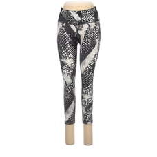 LULULEMON ATHLETICA Static Mist White Black Wunder Under Crop III Leggings- US 4