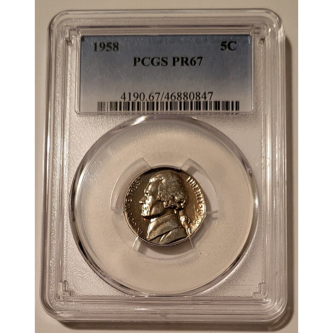 1958 Jefferson Nickel Proof PR67 PCGS