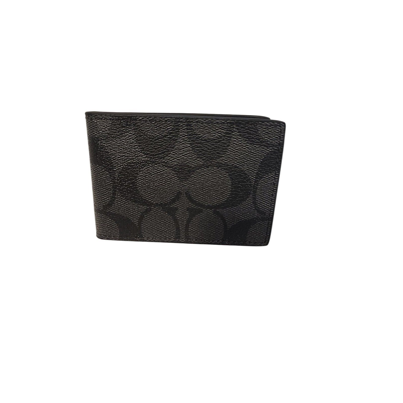 Coach Mahogany/Black Compact Billfold Wallet