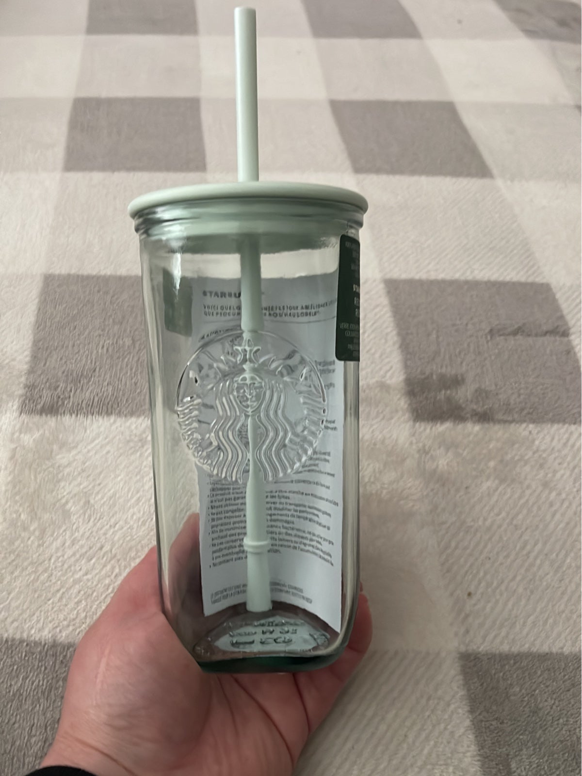 Starbucks 2023 mint recycle glass cup