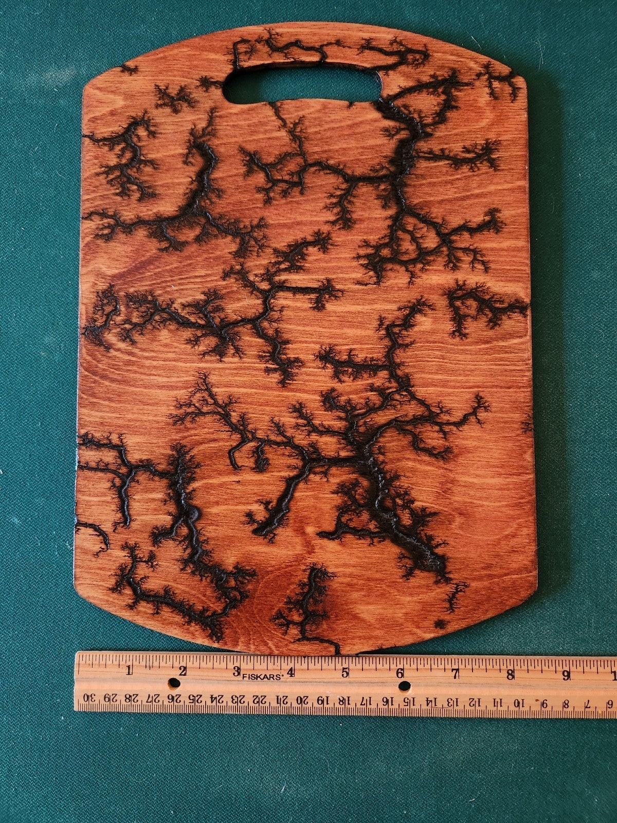 Fractal/Lichtenburg Burned Cutting board, Stained and Sealed