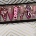 Press on nails Barbie inspired pink themed bedazzled