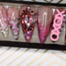 Press on nails Barbie inspired pink themed bedazzled