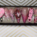 Press on nails Barbie inspired pink themed bedazzled