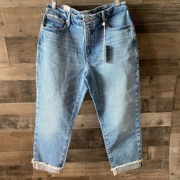 Good American good girlfriend jeans size 8/29 cropped NWT