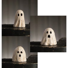 Bethany Lowe Small Luminary Ghost Set of 3 Scared Surprised & Tall Halloween New
