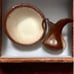Ironstone Water Pitcher Jug Brown Pink Vintage Roses collector water wash