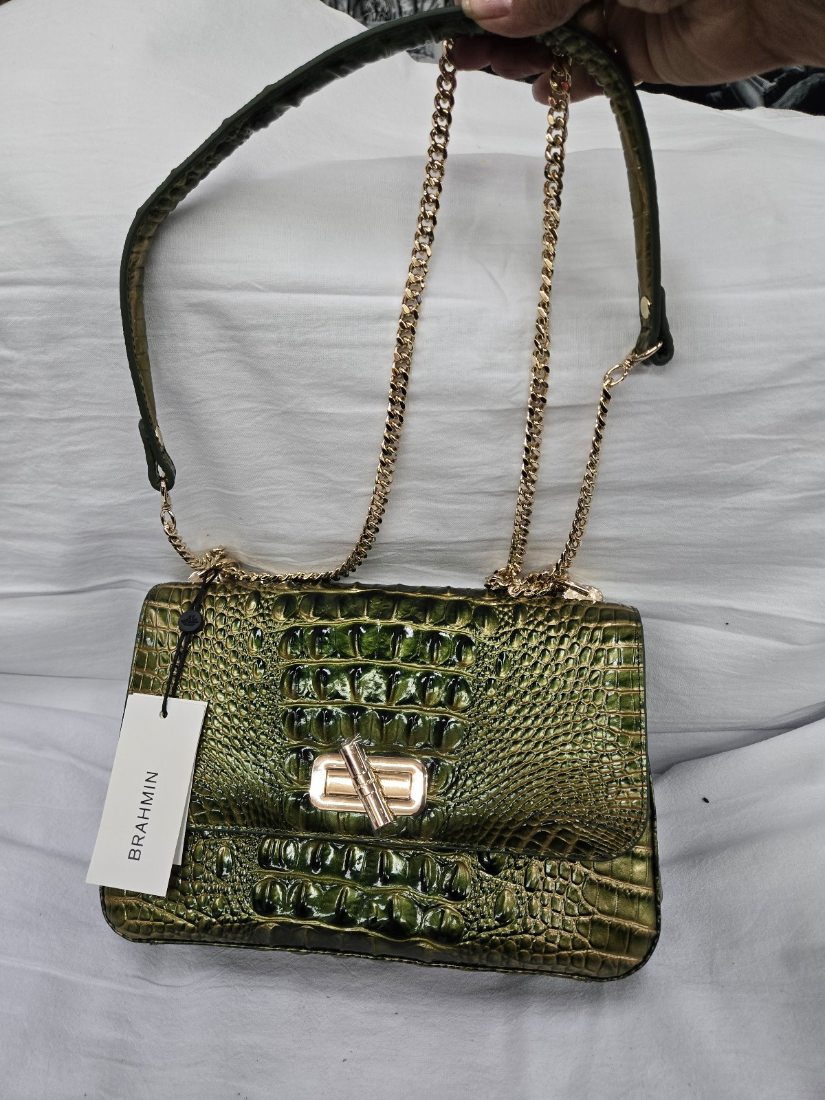 NWT Rosalie Brahmin Matcha Green Melbourne bag.
