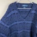 Polo Ralph Lauren Vintage Fair Isle Silk Cotton Linen Grandpa Sweater Size XL