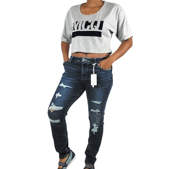 Kancan + Maurices Skinny Mid Rise Ripped Jeans