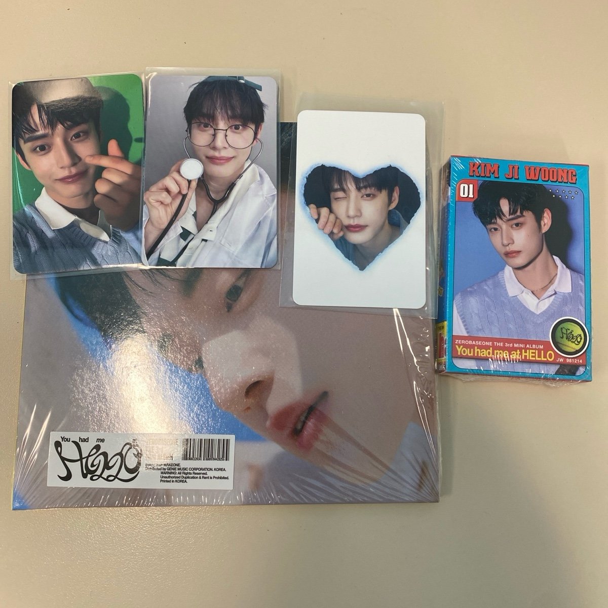 zerobaseone photocard jiwoong set