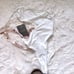 House of CB Strappy Cutout Bodysuit / Swimsuit S - White