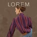 Louis Féraud vintage blouse, tie collar, silk printed with stripes, Size 36(S)
