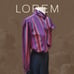 Louis Féraud vintage blouse, tie collar, silk printed with stripes, Size 36(S)