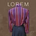Louis Féraud vintage blouse, tie collar, silk printed with stripes, Size 36(S)