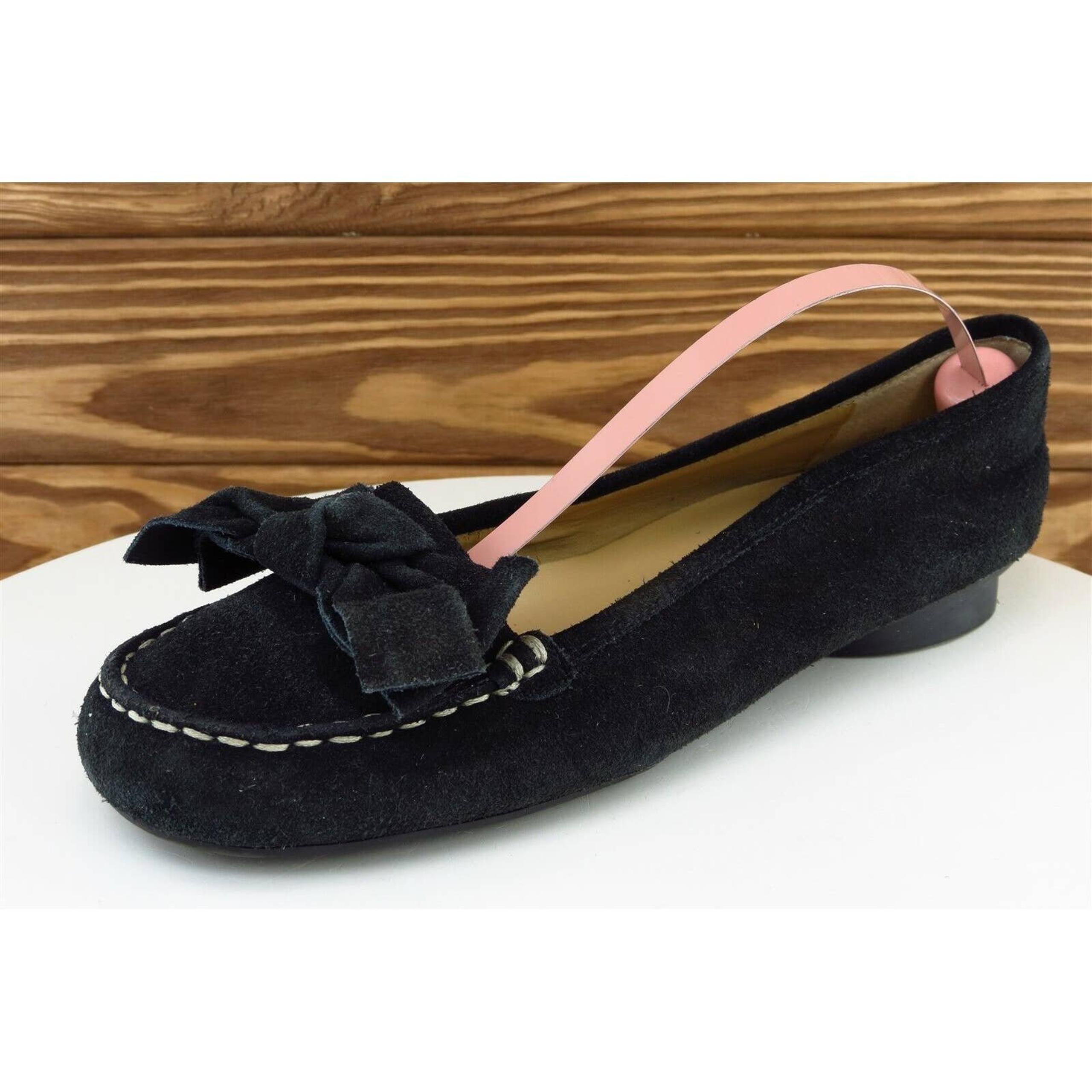 Me Too Size 6.5 M Black Loafer Shoes Leather Women Noah