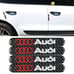 BRAND NEW 8PCS AUDI Real Carbon Fiber Black Car Trunk Fenders Door Badge Sticker