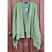NWT Davi & Dani Open Front Oversized Cardigan Women 1X Neon Green Coastal Beach