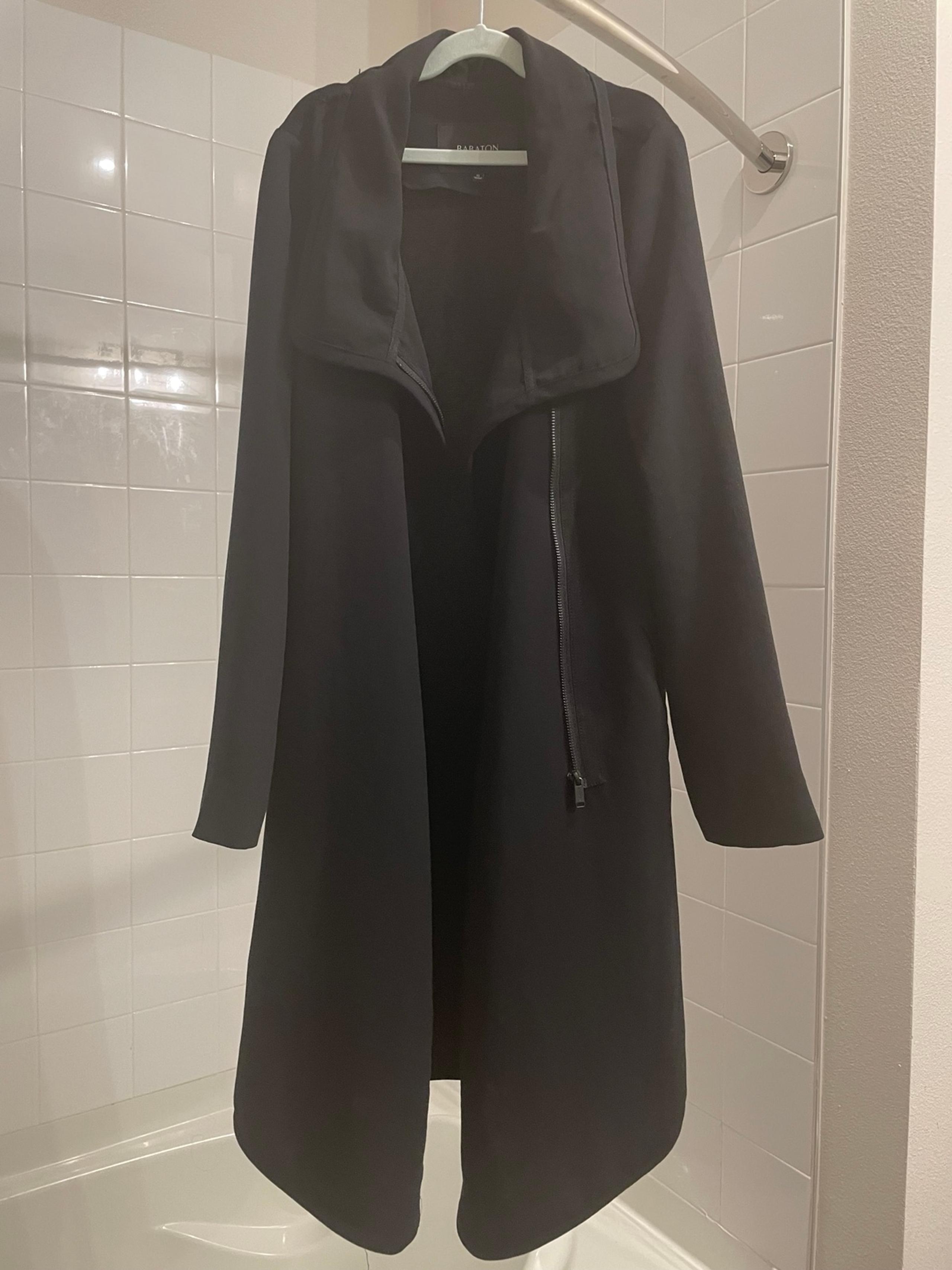 Babaton Aritzia long jacket duster XS black