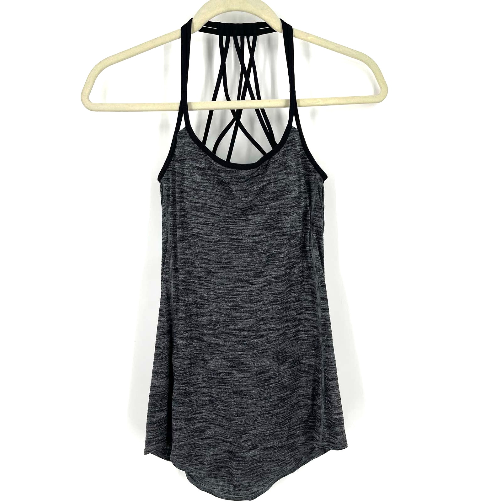 Lululemon Lighten Up Tank in Heathered Black Size 4