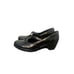 Clarks Marna Black Leather Slip On Strappy Heeled Shoes 8 Wide