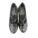Clarks Marna Black Leather Slip On Strappy Heeled Shoes 8 Wide