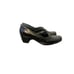 Clarks Marna Black Leather Slip On Strappy Heeled Shoes 8 Wide