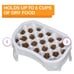 Adjustable large Slow Feeder Holds up to 6 cups with removable tray