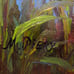 Original Oil Painting on Canvas ITALIAN GARDEN LILY POND Signed Framed