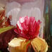 Original Oil Painting on Canvas ITALIAN GARDEN LILY POND Signed Framed