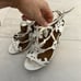 Hermes white heels