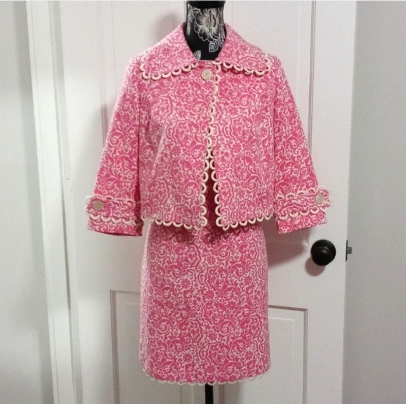 VERY RARE/VTG Lilly Pulitzer - Aveline Jacquard Jacket & Sophia Jacquard Dress
