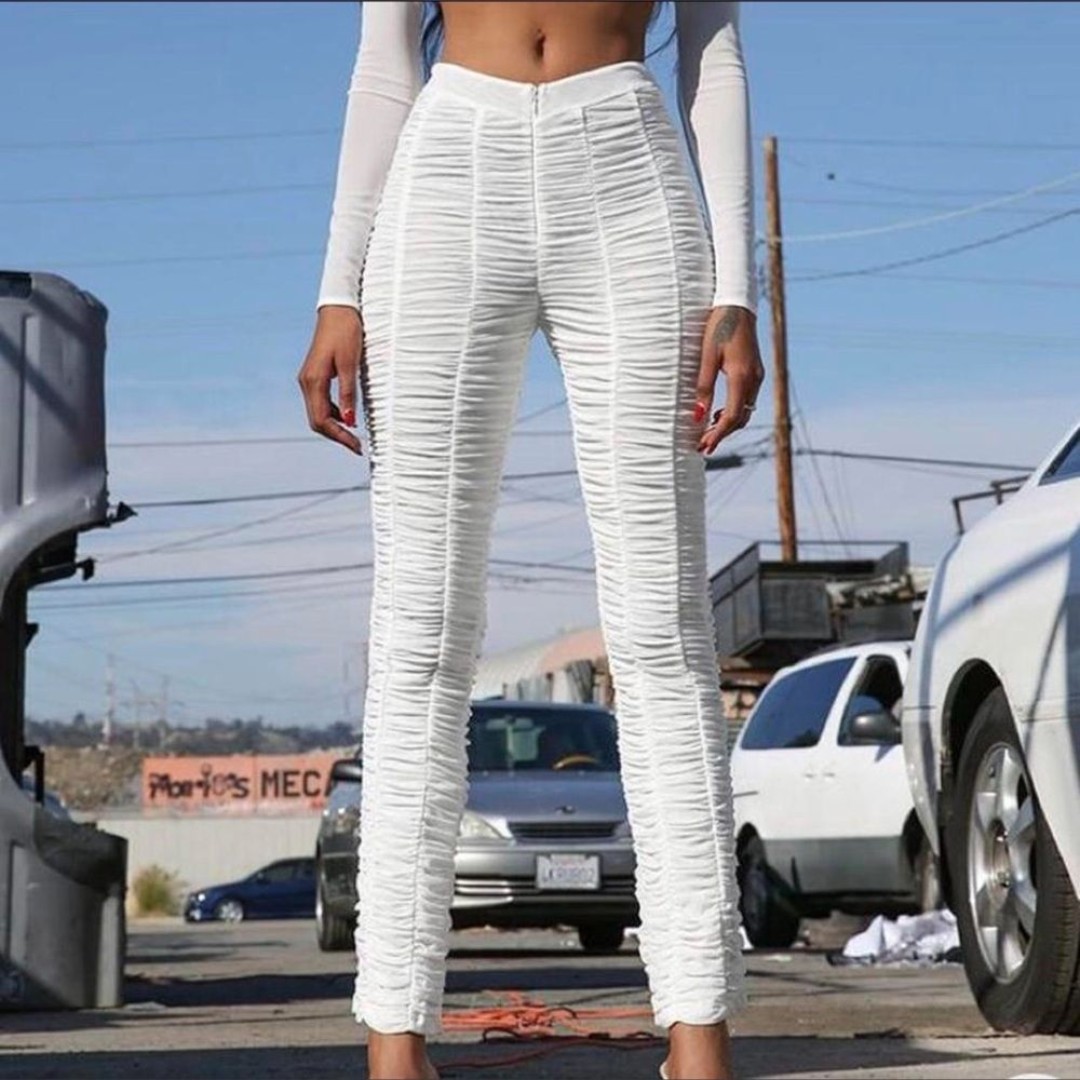 I.AM.GIA Ophelia Ruched Pants in White XS