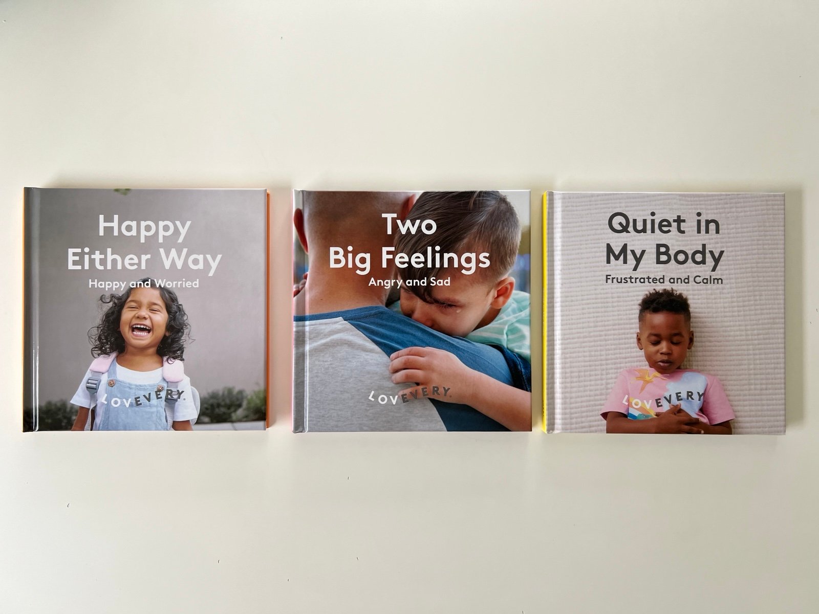 Lovevery Two Big Feelings & Happy Either Way & Quiet in My Body (3 Book Bundle)