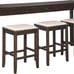 Rokane Urban Farmhouse 25 Counter Height Dining Room Table Set with 3 Bar Stool