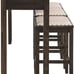 Rokane Urban Farmhouse 25 Counter Height Dining Room Table Set with 3 Bar Stool