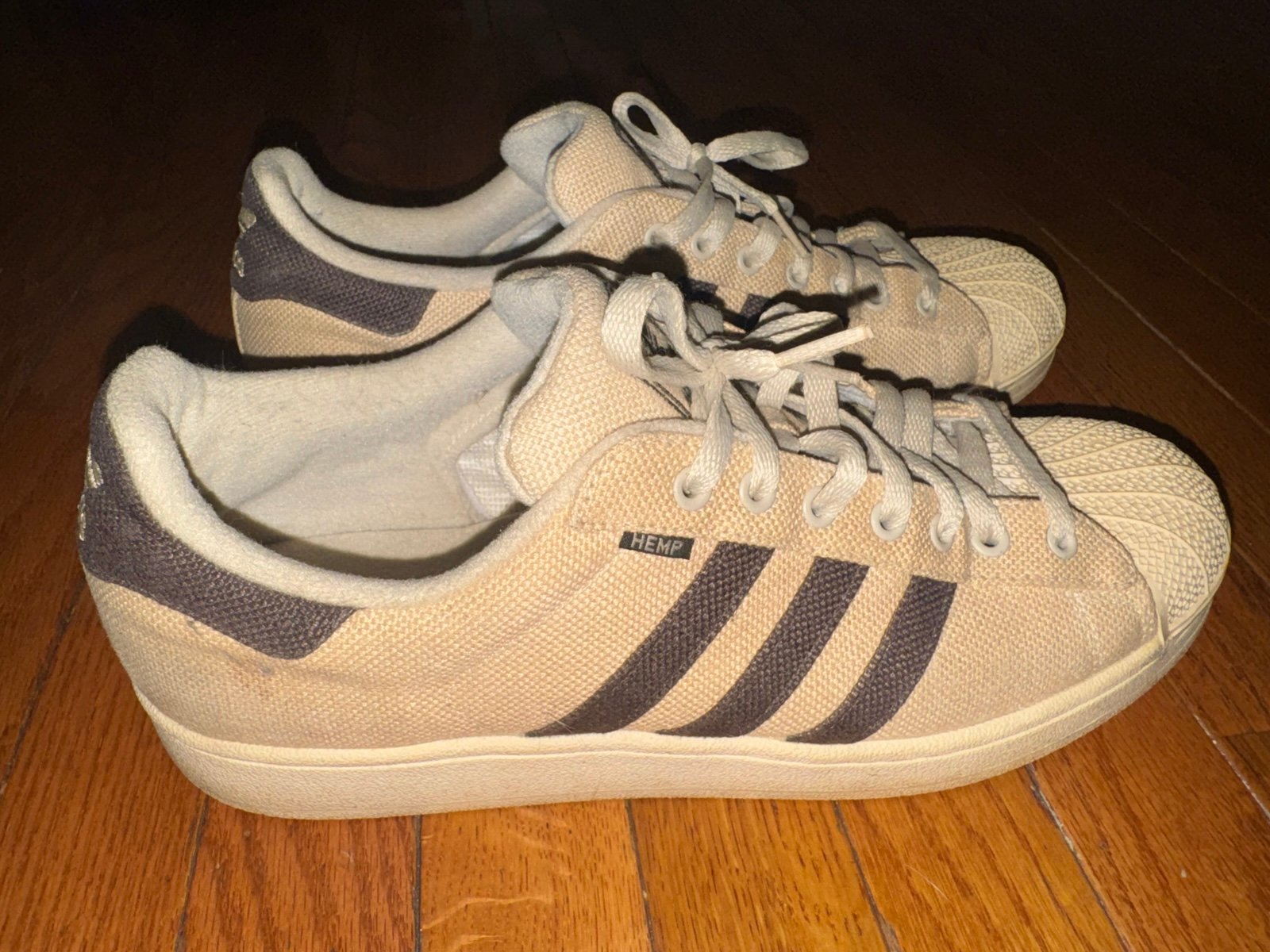 Adidas Superstar Hemp Shell Toe Beige Sneakers Shoes Men Size 13