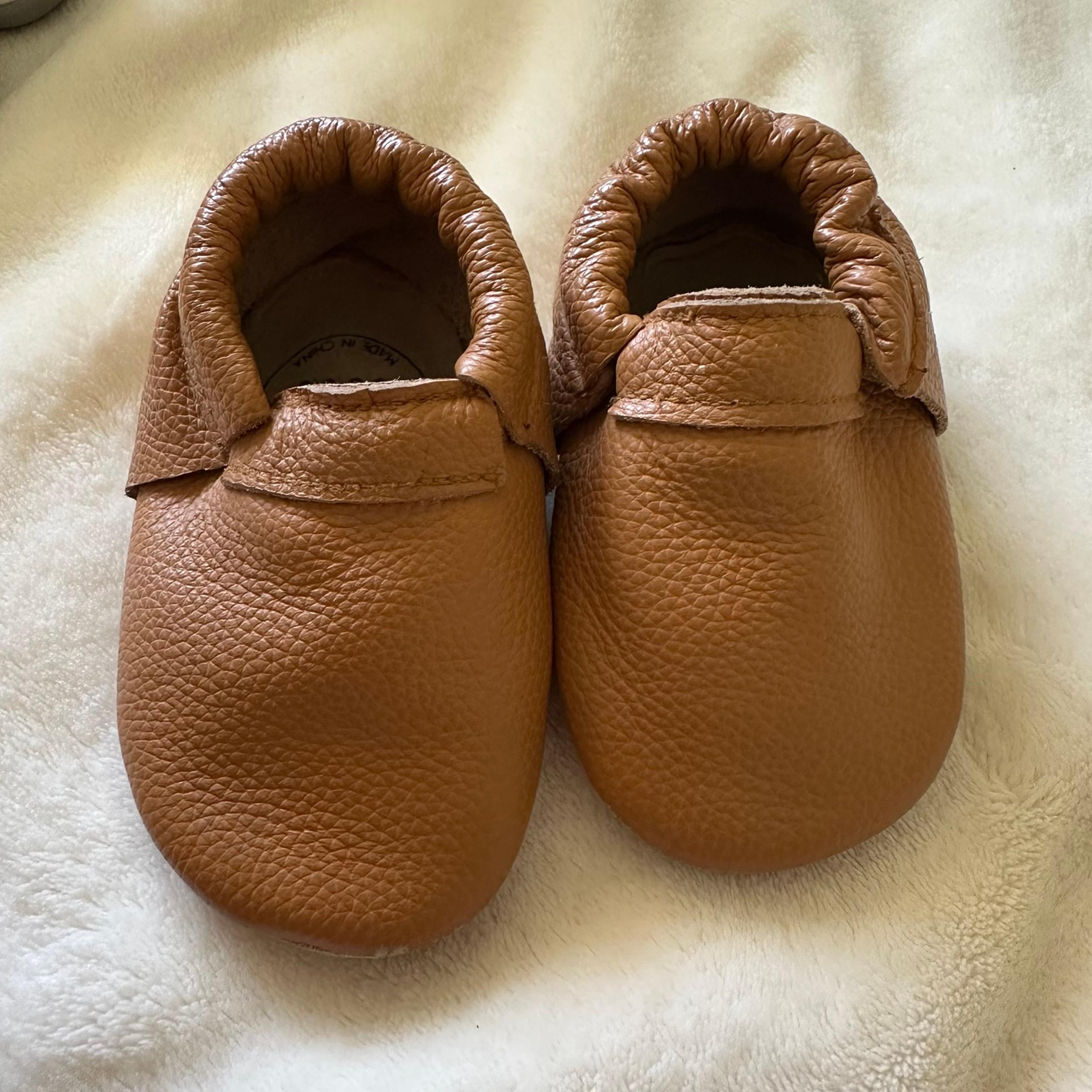 Bird Rock baby camel tan Moccasins