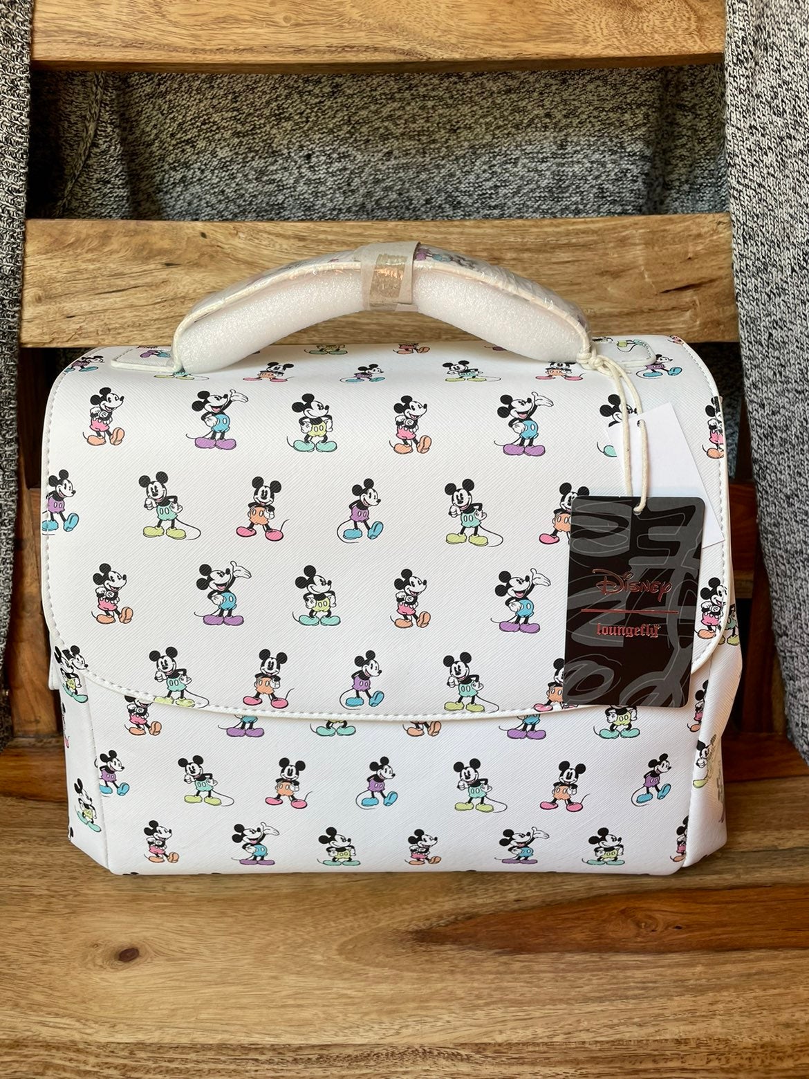 Loungefly + Disney Mickey Mouse Pastel Poses Crossbody