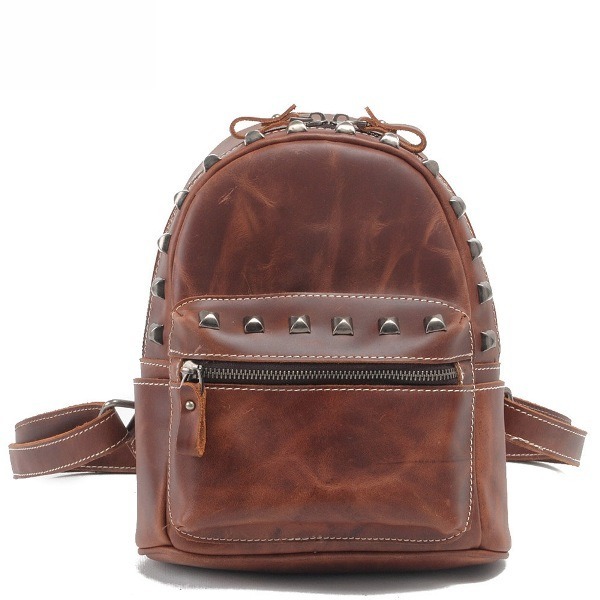 Designer Fashion Cowhide Leather Girl Leisure Mini Backpack
