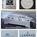 NIB Vtg Godinger Silver Plated Oblong Jewelry Box w Hand Cut Crystal Rose