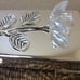 NIB Vtg Godinger Silver Plated Oblong Jewelry Box w Hand Cut Crystal Rose
