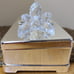 NIB Vtg Godinger Silver Plated Oblong Jewelry Box w Hand Cut Crystal Rose