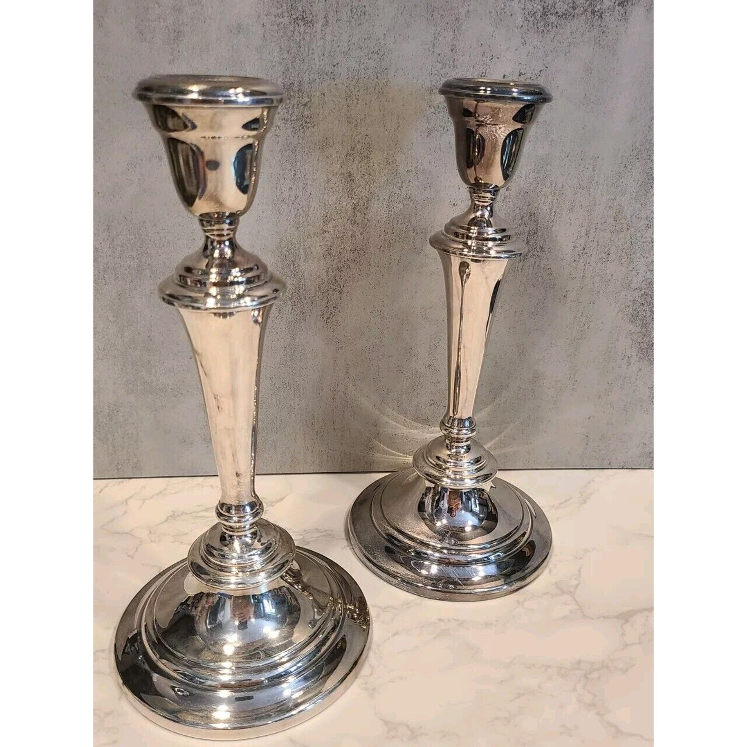 Gorham Convertible Candlestick Holder's Silver Plate YC3030 Set of 2 10" EUC