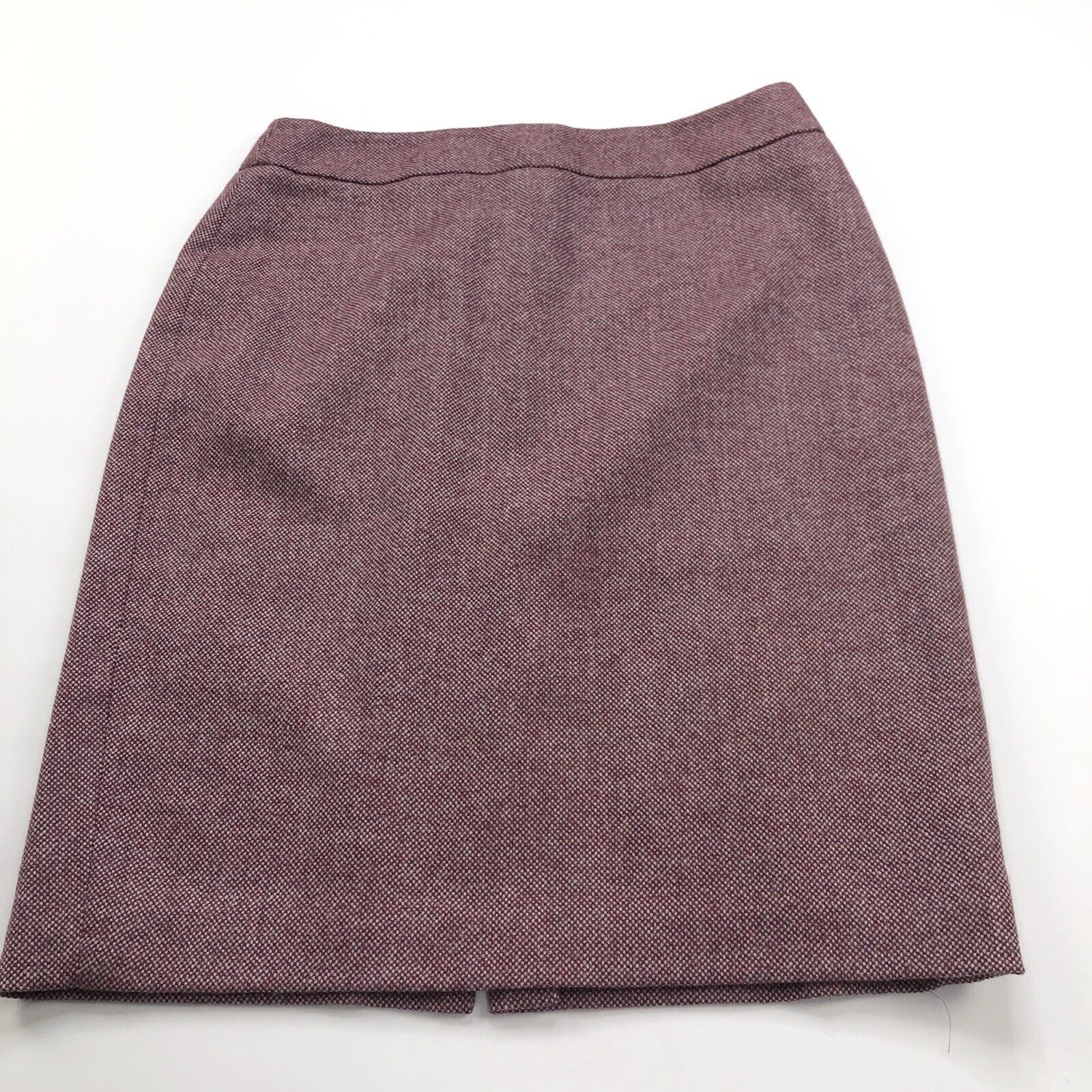 Brooks Brothers Cashmere Wool Ing Loro Piana 10P Petite (Fits 28W) Zip Skirt Red
